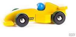 Bajo wooden Formula 1 racing car - toy car yellow sustainable