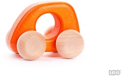 Bajo wooden mini car - orange toy car for children