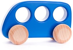 Bajo wooden toy bus - colorful educational bus for kids