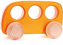 Bajo wooden bus - sustainable toy for children, orange