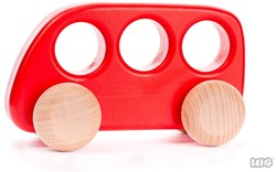 Bajo wooden bus red - sustainable toy bus for children
