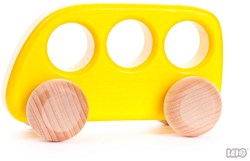 Bajo wooden bus yellow - sustainable toy bus for children