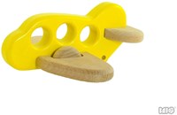 Bajo wooden airplane yellow - sustainable toy airplane
