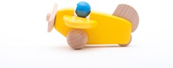 Bajo Wooden Airplane with Pilot - Yellow Toy