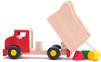 Bajo Wooden Tipper Educational Toy with Blocks - 26 cm