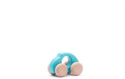 Bajo wooden car Beetle light blue sustainable toy car