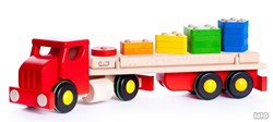 Bajo wooden truck - Sorting toy for children - 50 cm