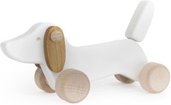 Bajo Wooden Dachshund Puppy - White