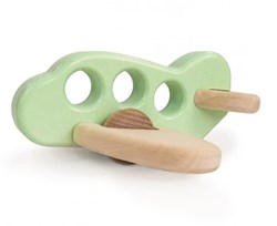 Bajo wooden airplane mint - sustainable toy airplane