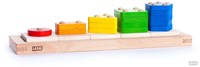 Bajo wooden pyramid stacking board with colorful figures toy