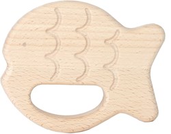 Bajo wooden teether fish - sustainable baby teething toy wood