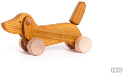 Bajo wooden toy dachshund puppy vehicle - sustainable wooden toy