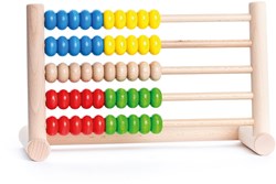 Bajo Wooden Abacus Educational Toy with 50 Beads - 18 cm