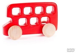Bajo wooden double decker bus red toy vehicle 41530