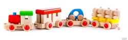 Bajo wooden train building toy - educational and creative play