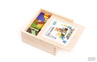 Bajo wooden zoo puzzle - educational toy 9 pieces for kids-2