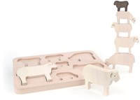 Bajo wooden shape puzzle sheep - educational toy 7 pieces