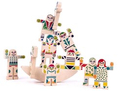Bajo wooden stacking game balance - educational toy 11-piece