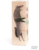 Bajo wooden block puzzle Little Red Riding Hood - educational toy 12 blocks