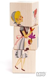 Bajo wooden block puzzle Cinderella - 12 blocks puzzle toy