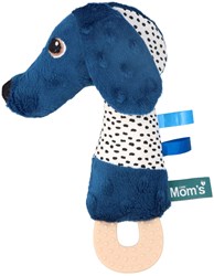 Mom's Care baby teething toy Jami dog with silicone teether