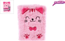 Glamour notebook fluffy cat A5 pink 80 pages for kids