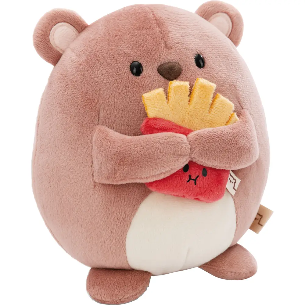 Nici plush bear Nomo with fries - kawaii cuddly toy 27 cm