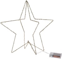 Christmas star LED decoration gold 37 cm warm white light-2