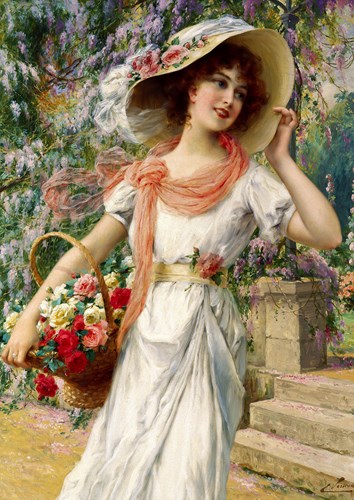 Enjoy Puzzle jigsaw Emile Vernon flower garden 1000 pieces-2