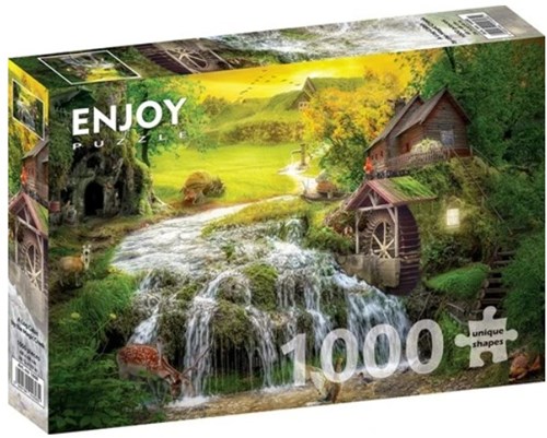 Enjoy Puzzle jigsaw Magic Creek Cabin - 1000 pieces adults