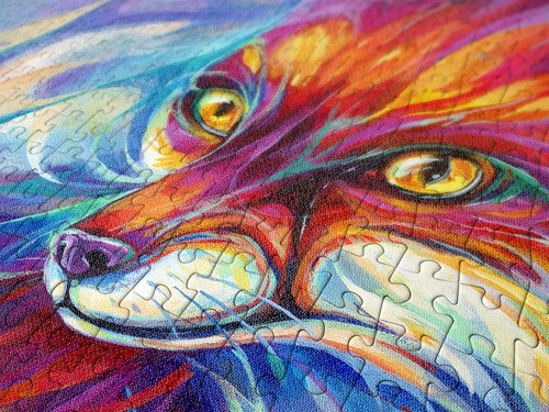 Enjoy Puzzle fox jigsaw puzzle 1000 pieces colorful puzzle fun-2