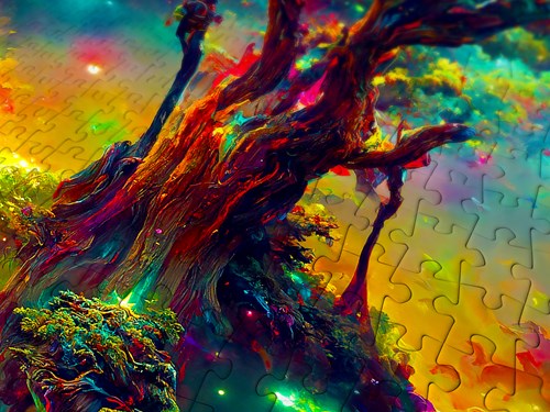 Enjoy Puzzle jigsaw Cosmic Tree of Life 1000 pieces colorful-3