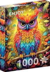 Enjoy Puzzle jigsaw Autumnal Owl 1000 pieces multicolor for adults