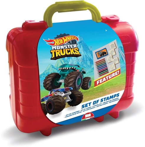 Hot Wheels stamp and coloring case creative toy red-2