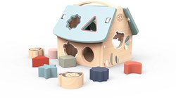 Speedy Monkey - House Shape Sorter with 8 blocks - 19,5x17x18,5cm