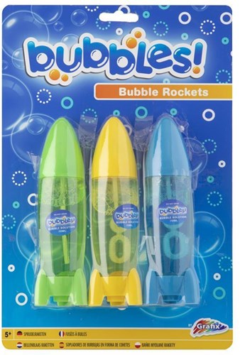 Grafix bubble toy rocket set 3 colors 70ML