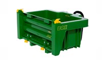 Rolly Toys plastic transport box green-yellow for pedal tractor