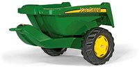 Rolly Toys trailer - toy tipping trailer John Deere green - pedal tractor accessory
