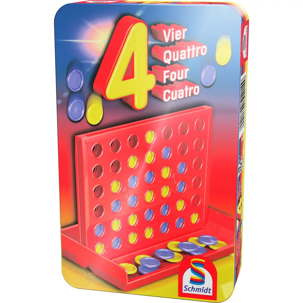 Schmidt action game Four in a row - travel game in metal box