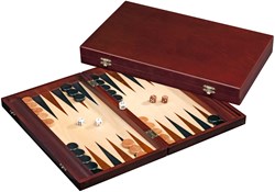 Philos Backgammon wooden cassette brown 41x24 cm board game