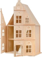Classic World Houten Poppenhuis - 3dlg.-3
