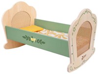 Classic World wooden doll cradle vintage flowers FSC toy-2