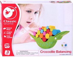 Classic World Houten Balansspel Krokodil, 20dlg.