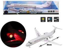Toi-Toys passenger airplane friction white with light and sound 40 cm toy