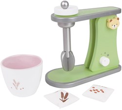 Classic World wooden toy mixer - kitchen accessory green 4-piece