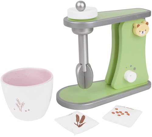 Classic World wooden toy mixer - kitchen accessory green 4-piece