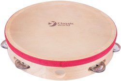 Classic World tambourine wooden musical instrument multicolor for kids
