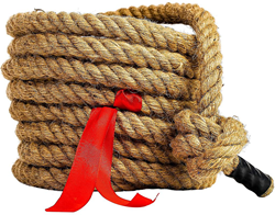 Franklin tug of war game - 6 meter jute rope for outdoor fun