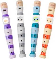 Classic World wooden toy flute for children - colorful FSC wood