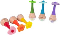 Classic World wooden maracas rainbow - musical toy for children-2
